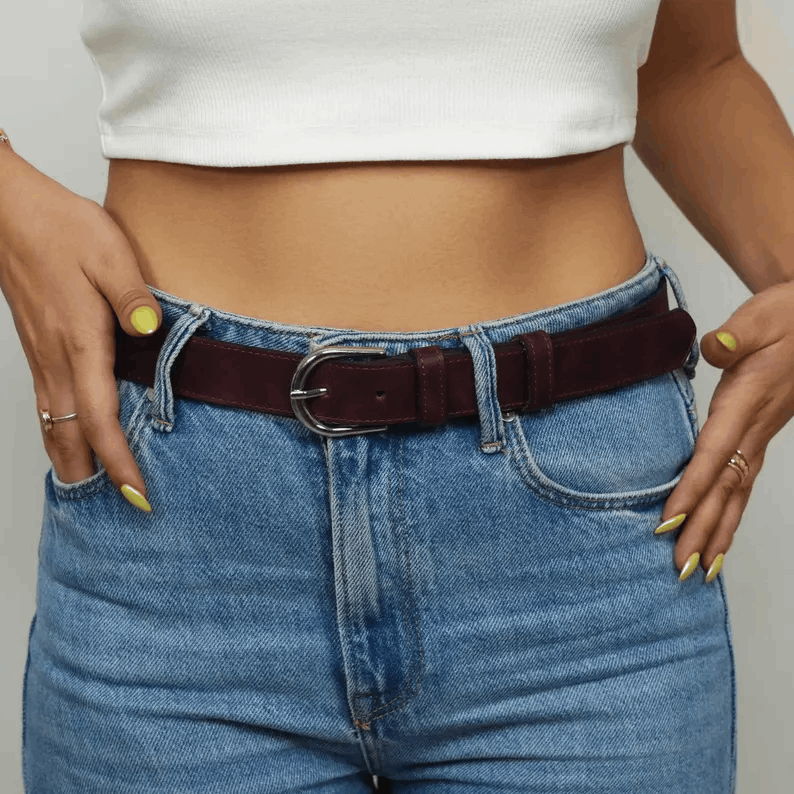 Personalized Woman Leather Belt, Mothers Day Gift, Mom Birthday Gift, Monogrammed Leather Belts for Women, Gift for Mom, Custom Gift for Her