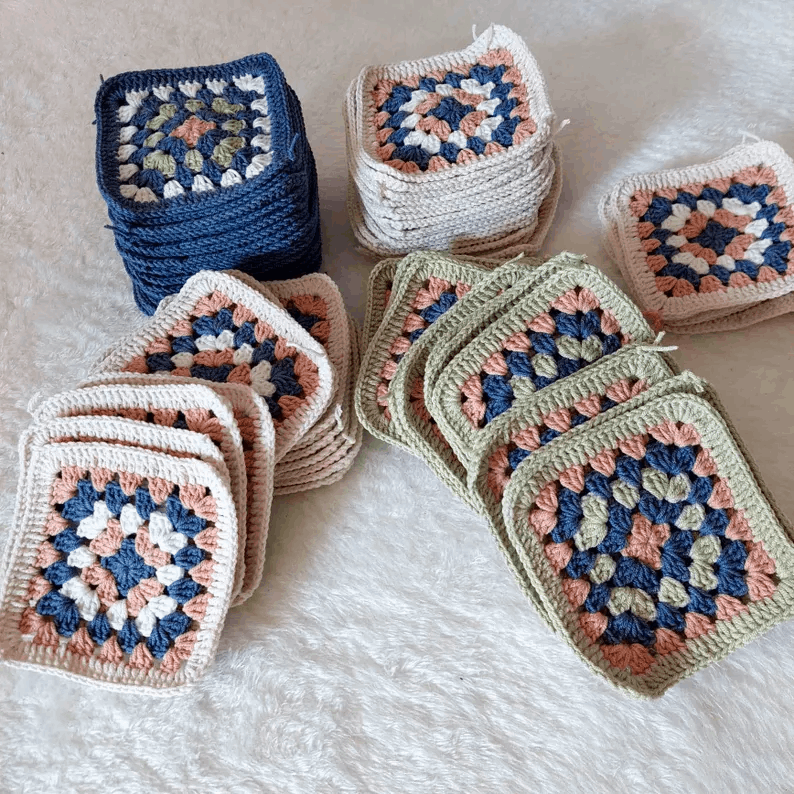 Chemise crochetée style ethnique coloré 