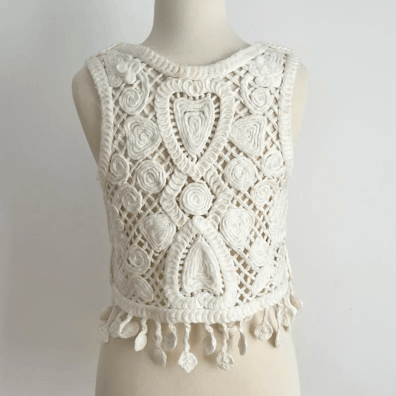 Knit wool vest