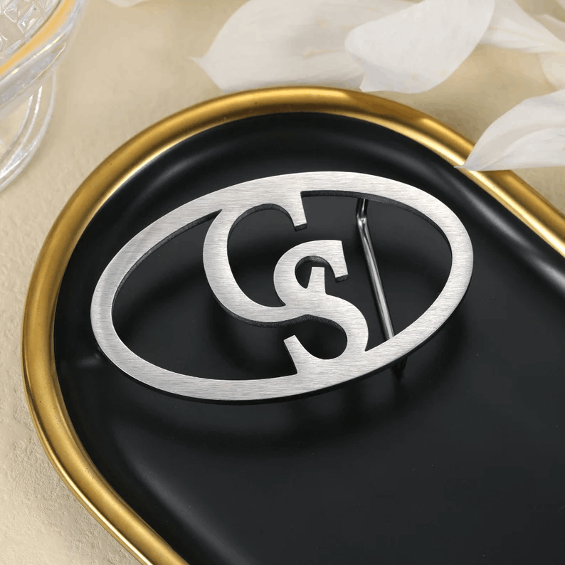 Initial Belt Buckle, Personalised Belt Buckle, Double Letter Belt Buckle, Alphabet Accessory, Unisex Name Belt Buckle, Mens Accessories