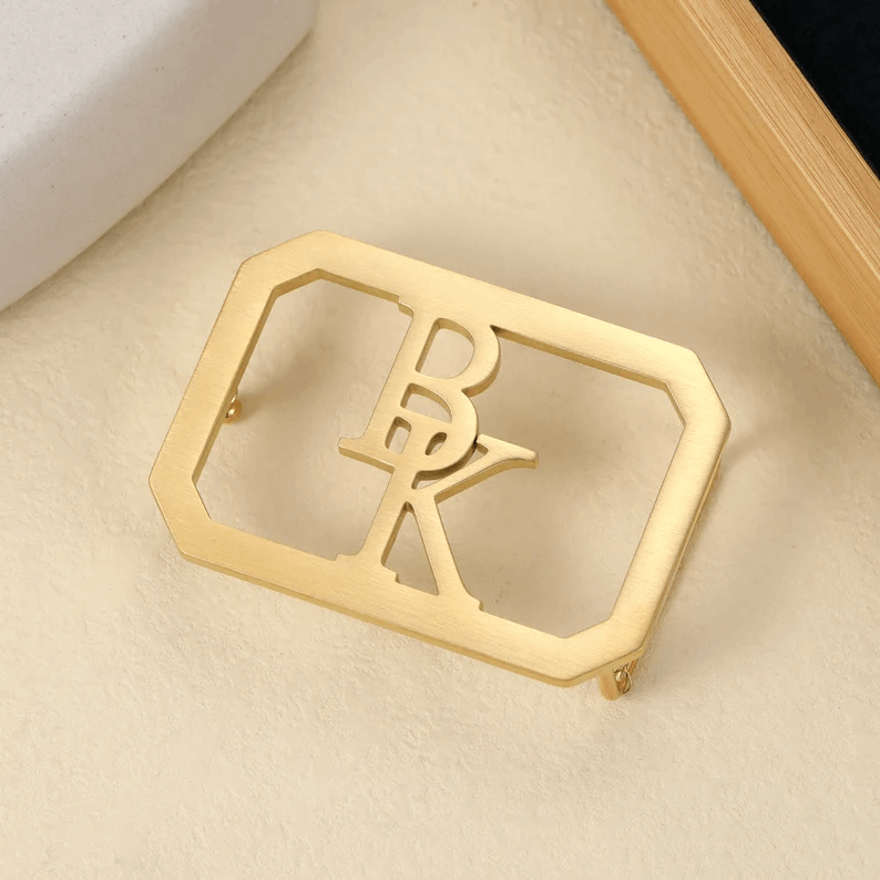 Initial Belt Buckle, Personalised Belt Buckle, Double Letter Belt Buckle, Alphabet Accessory, Unisex Name Belt Buckle, Mens Accessories