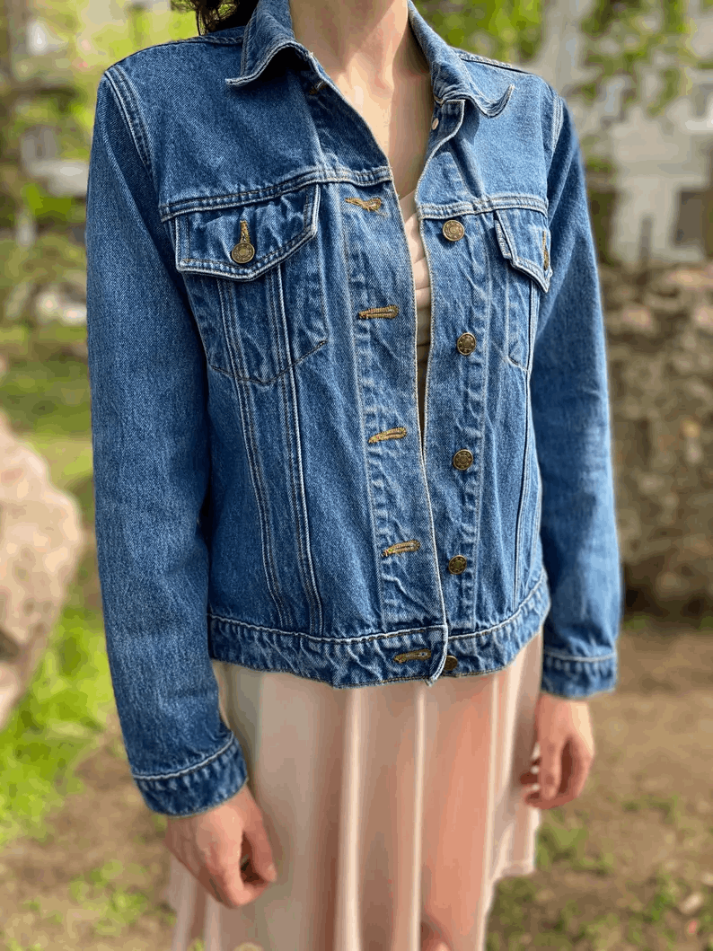 Painted denim jacket, personalized jacket, custom jean jacket, unique gift for her