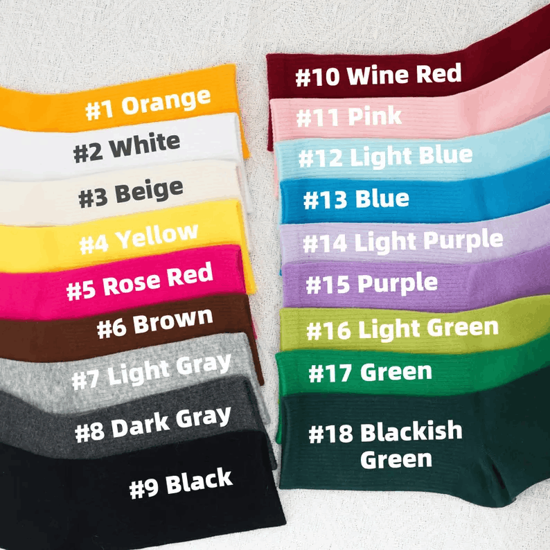 Custom Embroidered Socks, Unisex Cotton Socks, Personalized Text Logo Sports Socks, Embroidery On Back Socks, Keepsake Gift, Birthday Gift