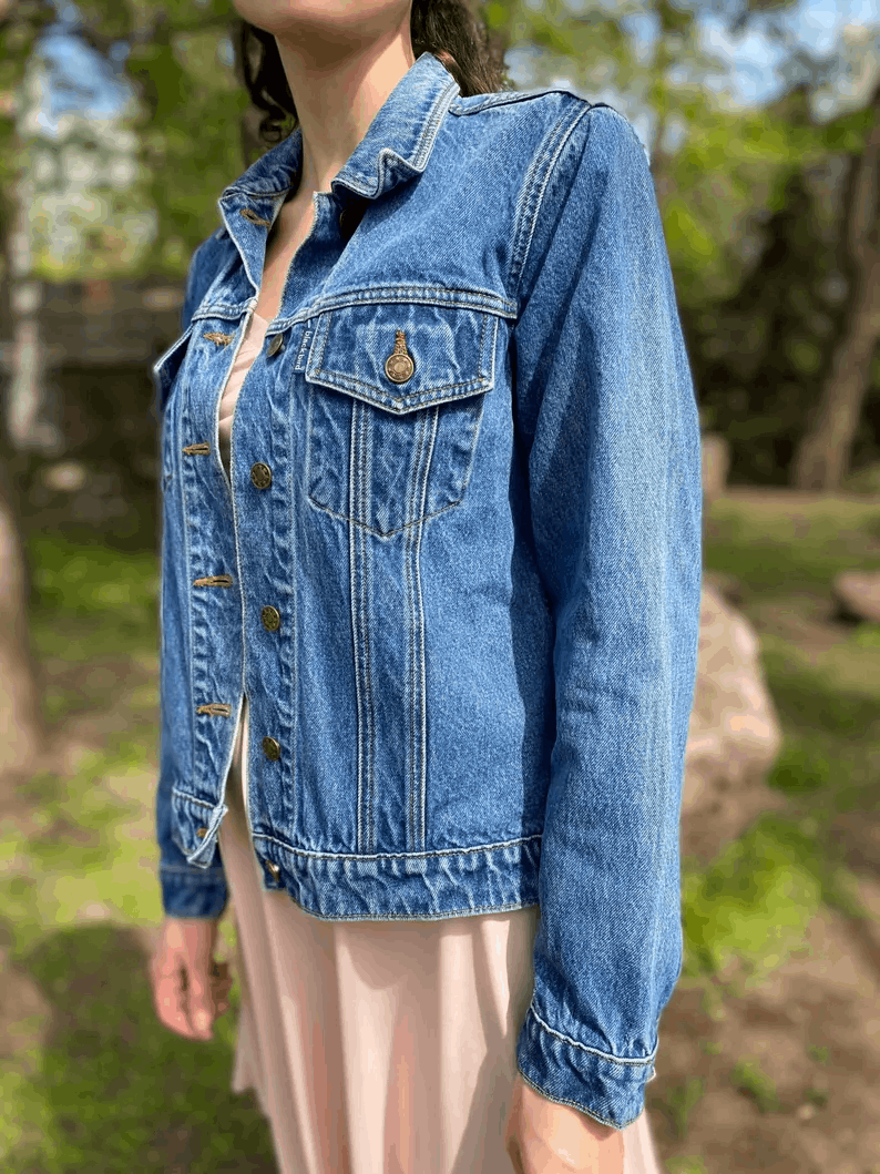 Painted denim jacket, personalized jacket, custom jean jacket, unique gift for her