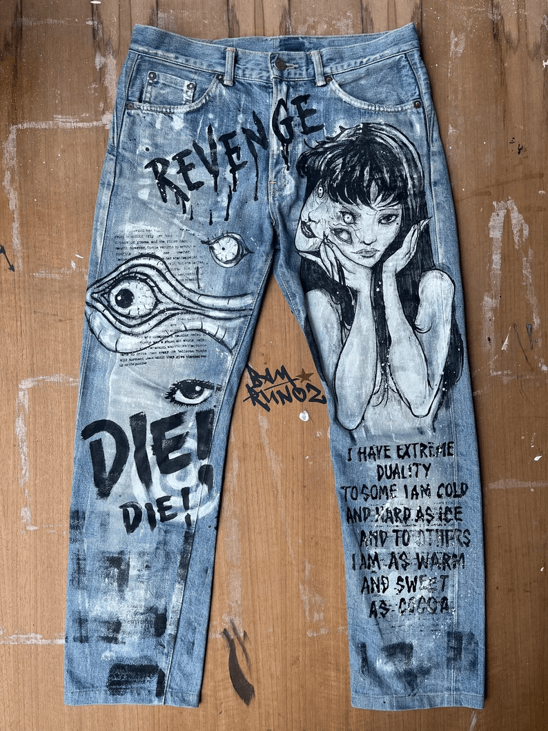 Manipulative - Custom Handpainted Pants/Jeans