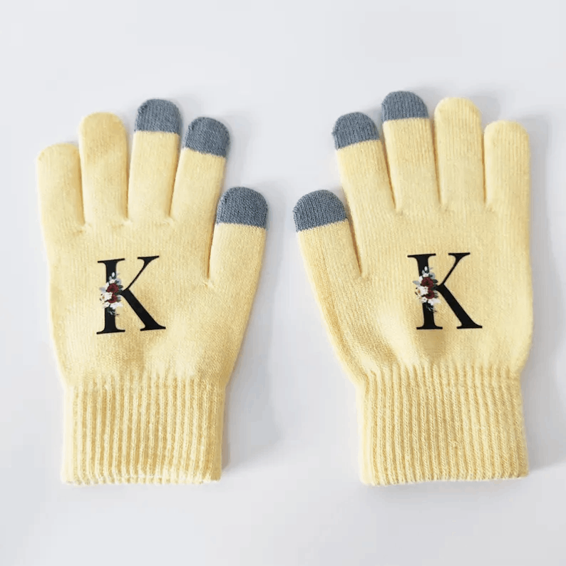 Custom Gloves with Name for Adults Personalized Children Gloves Kids Gift for Christmas Gloves for Winter Gift Hand Wear Accessory