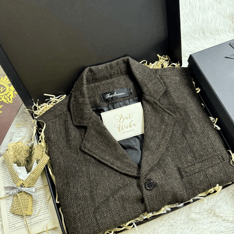 Personalized Warm Woolen Waistcoat, Gifts for Husband, Gifts for Boyfriend, Customized Birthday Gift Box, Anniversary Gift