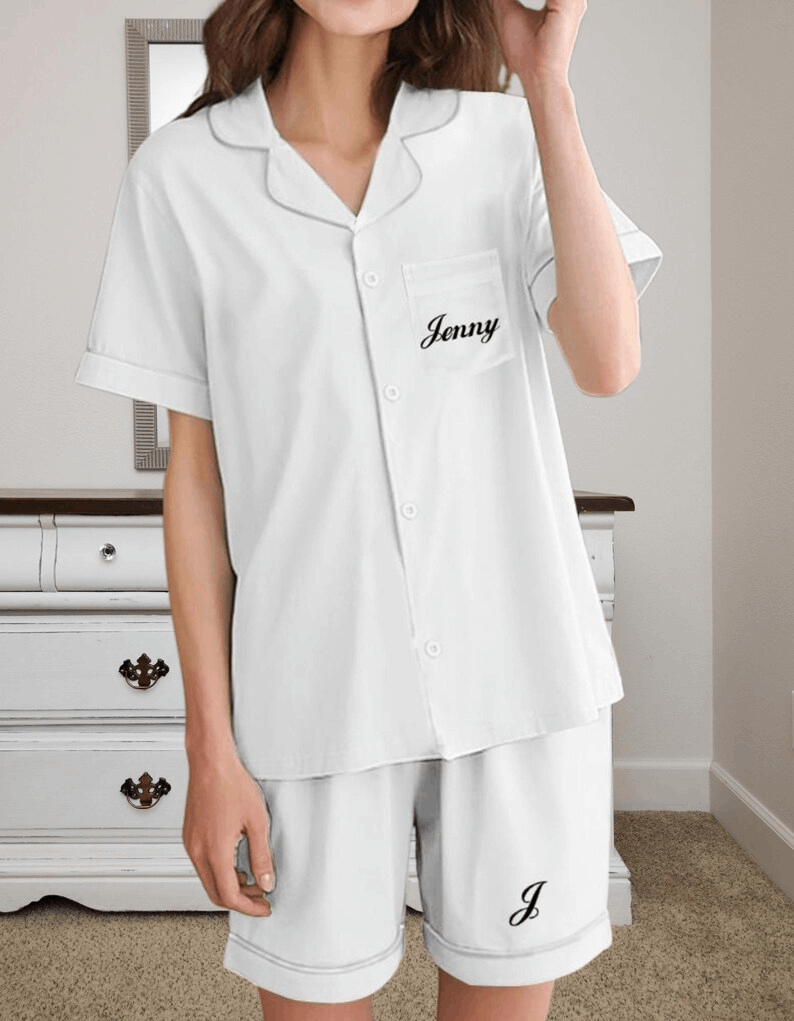 Custom pajamas Set Personalized pajamas, customize Pajama Set, bridesmaid gift, gift for her, Bridal Pajama