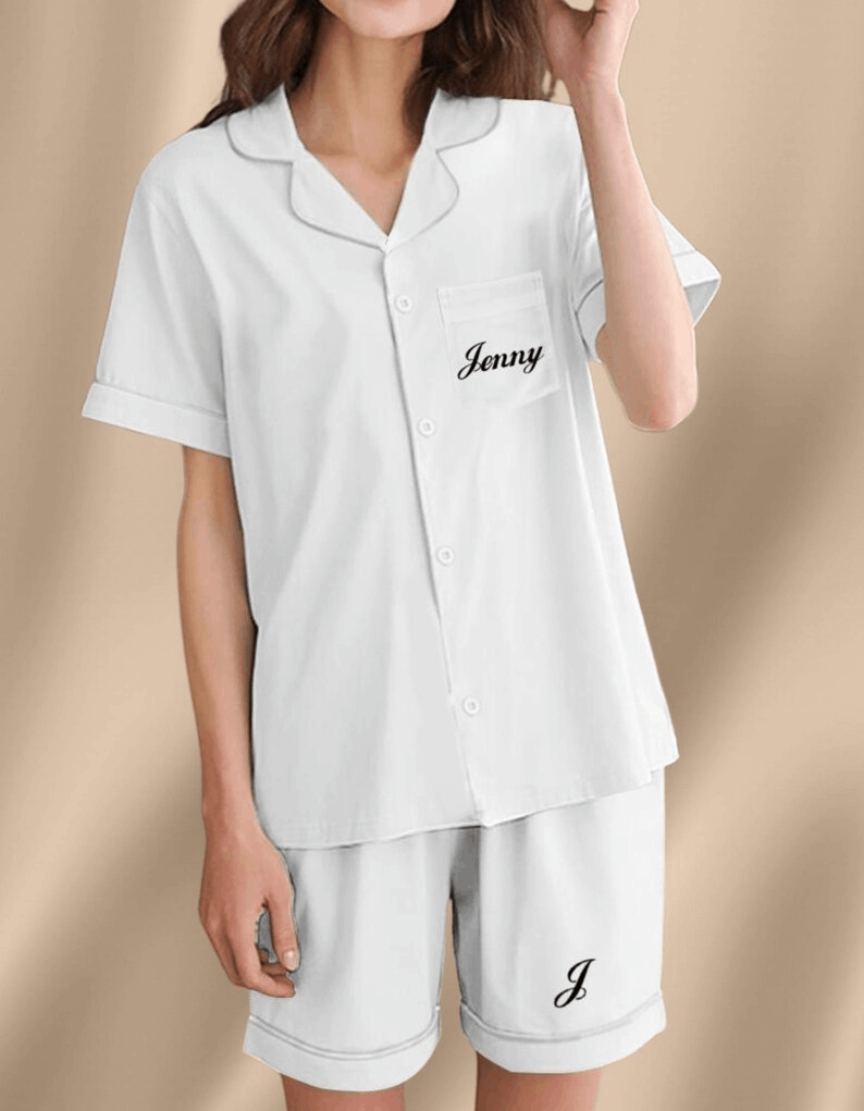 Custom pajamas Set Personalized pajamas, customize Pajama Set, bridesmaid gift, gift for her, Bridal Pajama