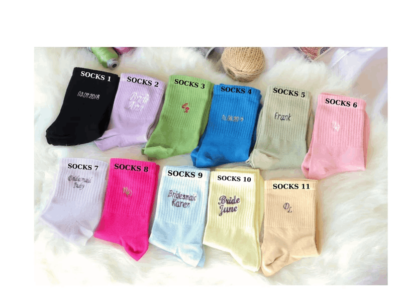 Personalized Clothing for the Company, Logo Socks, Custom Embroidered Name Socks, Artist Name Socks, Custom Socks, Symbol Socks, Socks Gifts