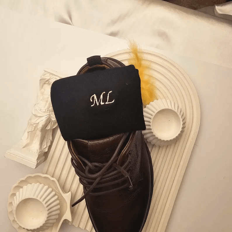 Embroidered Costum Letter Socks, Personable Best Men Socks, Socks for Wedding, Groom Letter Socks Gifts, Initial Event Socks,Christmas Socks