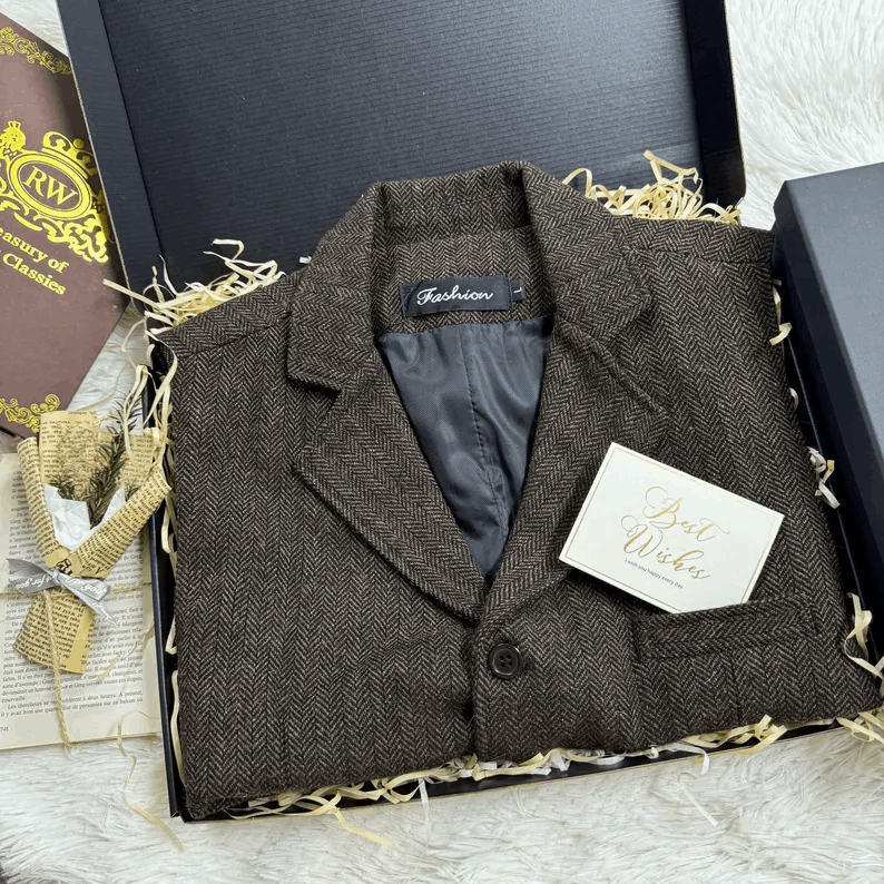 Personalized Warm Woolen Waistcoat, Gifts for Husband, Gifts for Boyfriend, Customized Birthday Gift Box, Anniversary Gift