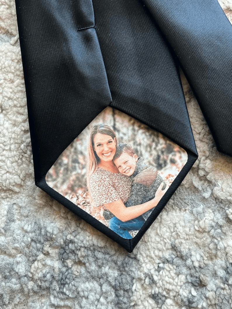 Nœud Papillon Élégant avec Photo Personnalisée à l’Intérieur