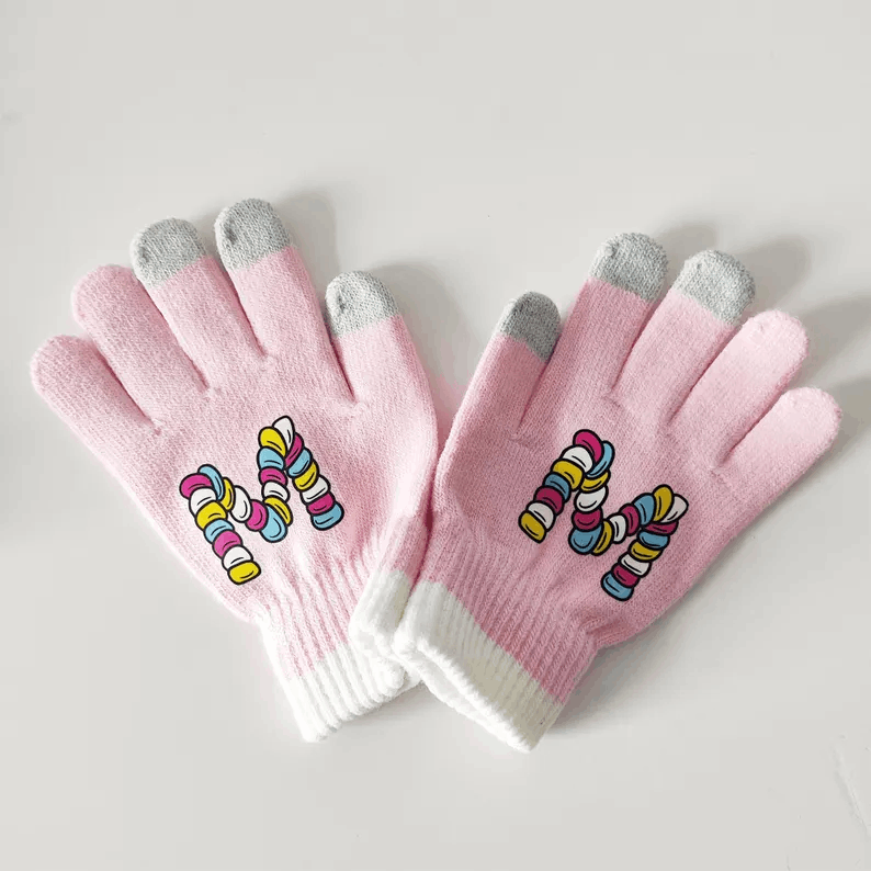 Custom Gloves with Name for Adults Personalized Children Gloves Kids Gift for Christmas Gloves for Winter Gift Hand Wear Accessory