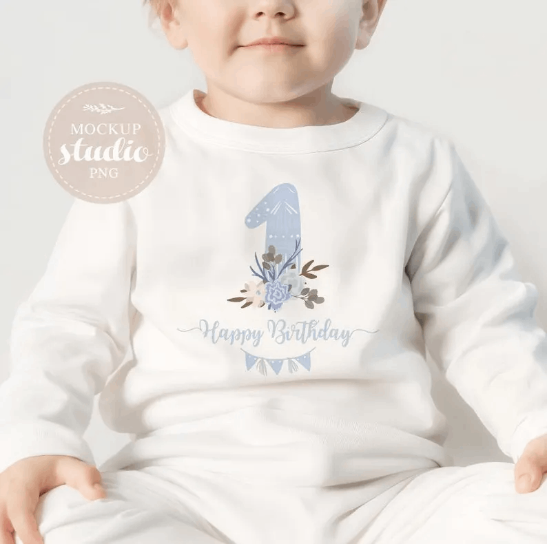 Close-Up Baby Pajamas Photo MOCKUP, Cozy Toddler Sleepwear falt-lay PNG Mock-up, Children Nightwear Mockup, Adorable Kids Pajamas