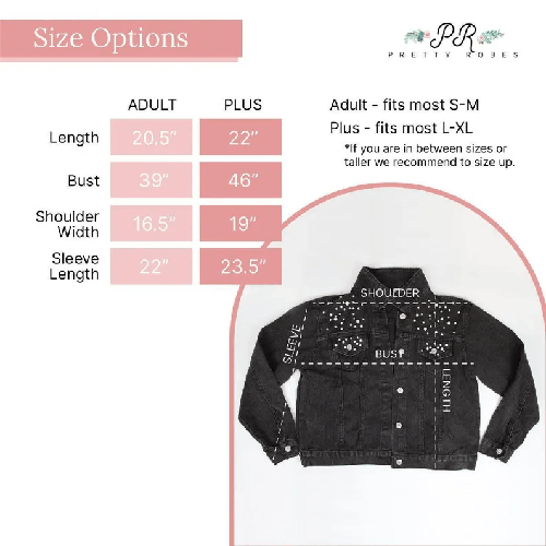 Veste en Jean Noire Personnalisée