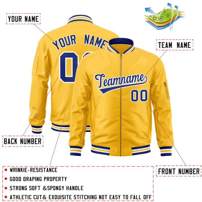 Custom Letterman Jacket,Personalized Embroidered Any Text Logo Full Zip Jacket,Design Bomber Jacket for Men/Women/Youth