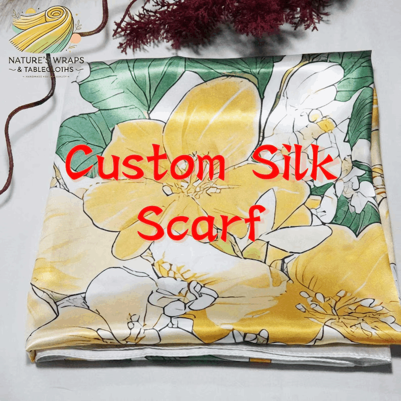 Écharpe personnalisée en soie – Élégance raffinée et création unique