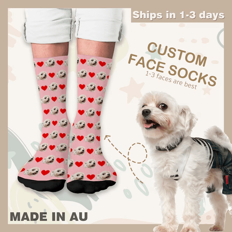 Custom Face Socks, Custom Socks for Man Women, Personalized Picture Socks, Photo Sock, Custom Sock Gift for Birthday, Custom Christmas Gifts
