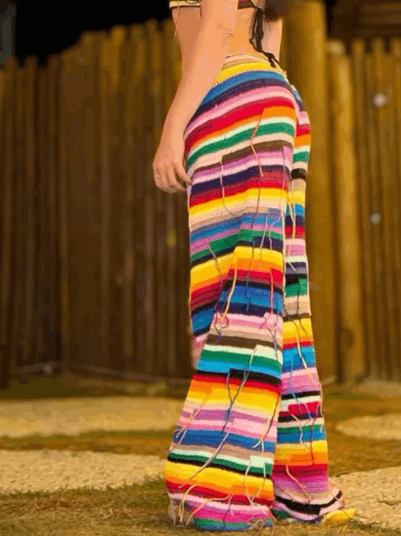 Boho Pants Crochet Pattern,Famous Scrap Pants Pattern, Boho Pants,