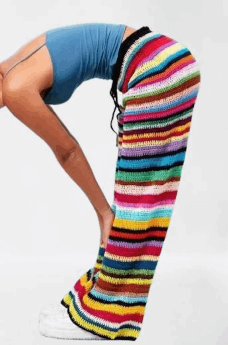 Boho Pants Crochet Pattern,Famous Scrap Pants Pattern, Boho Pants,