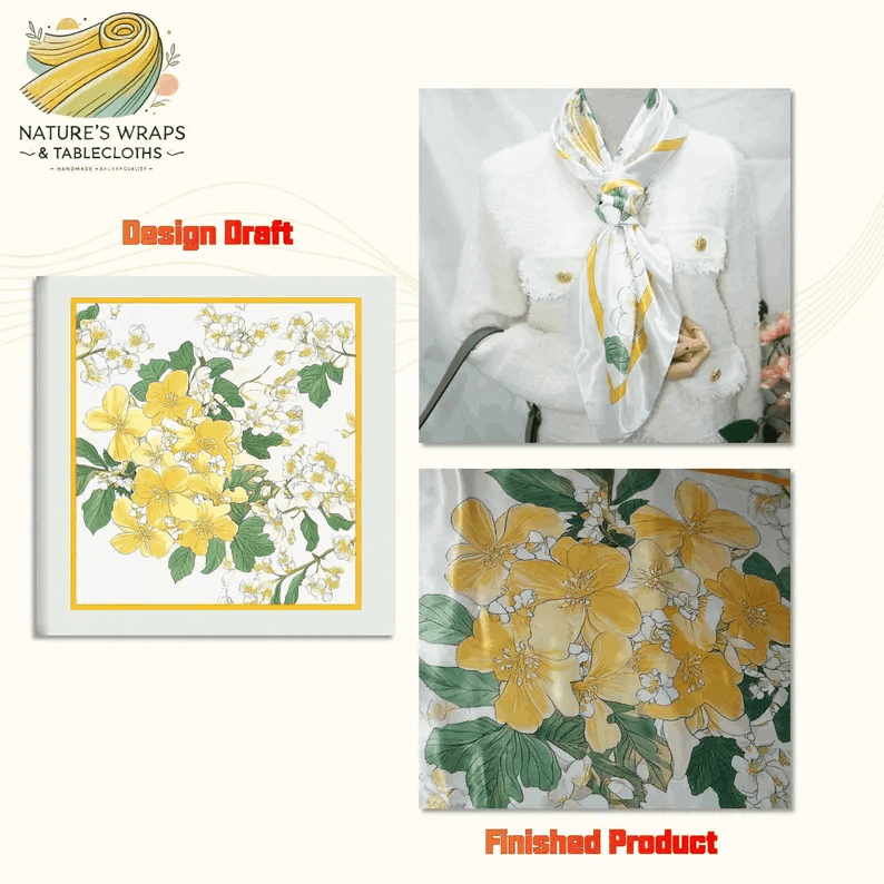 Écharpe personnalisée en soie – Élégance raffinée et création unique