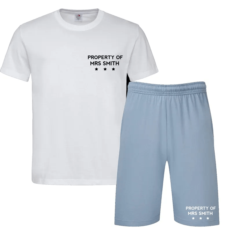 Mens Personalised Pyjamas,Valentine's Gift, Gifts for Him, Romance Loungewear PJ Set, Birthday, Wedding Day present For Husband Boyfriend