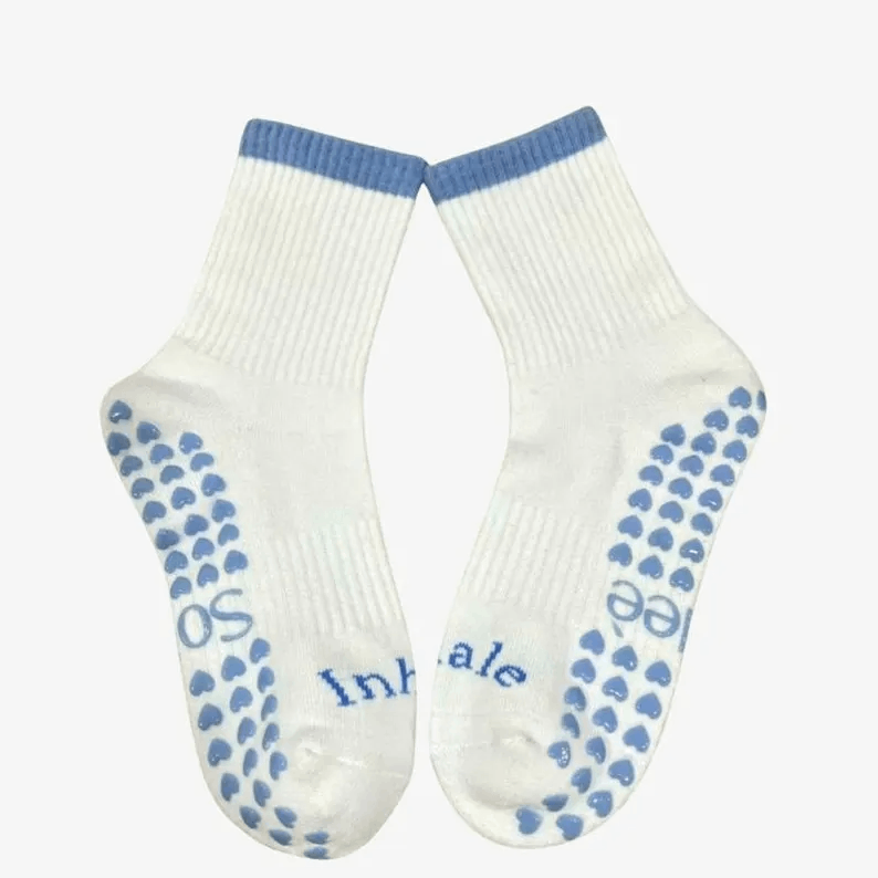 Chaussettes antidérapantes personnalisées – Brodées avec grip au choix