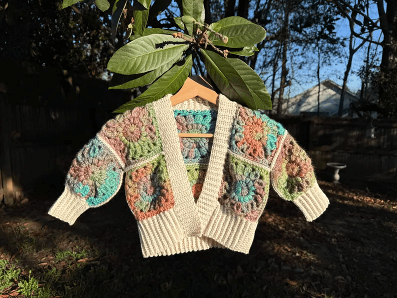 Handmade Crochet Cardigan for Toddler | Family Heirloom & Hand-Me-Down Ready | Perfect Birthday Gift