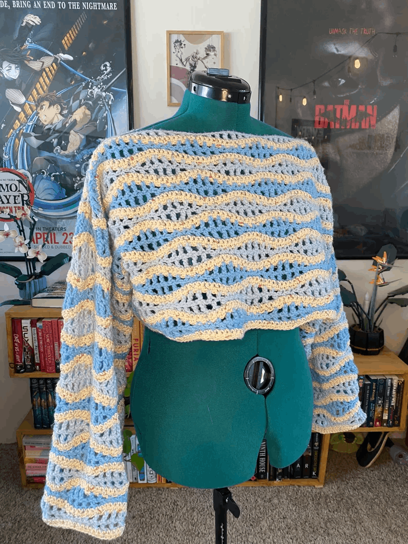 Cropped Wave Sweater