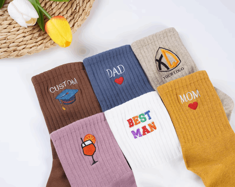 Chaussettes personnalisées homme – Cadeau original pour papa, mari ou témoin