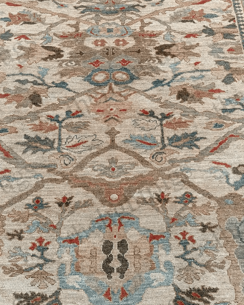 Handmade Turkish Oushak Rug – Vintage High Quality Wool Area Carpet with Muted Colours for Living Room 12x18 , 10x12 ,9x12 , 6x9