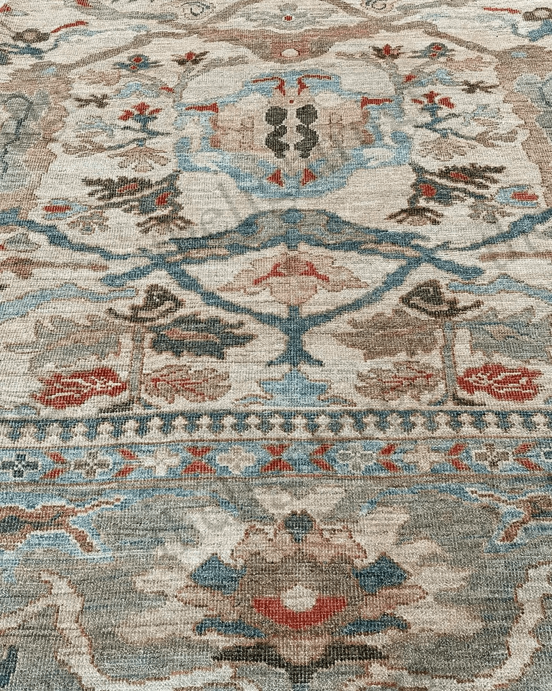 Handmade Turkish Oushak Rug – Vintage High Quality Wool Area Carpet with Muted Colours for Living Room 12x18 , 10x12 ,9x12 , 6x9