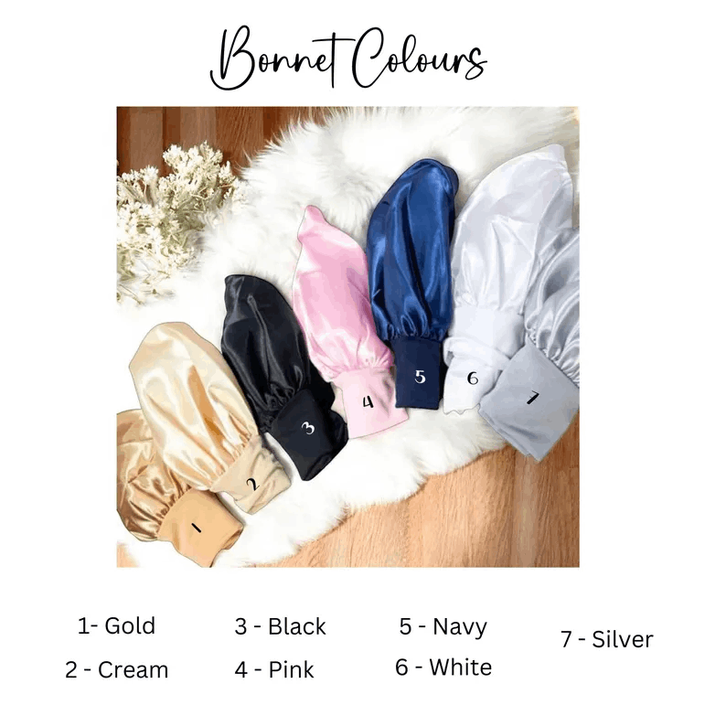Personalised Satin Silk Hair Wrap, Hair Bonnets, Children's Bonnets, Adults Bonnets, 