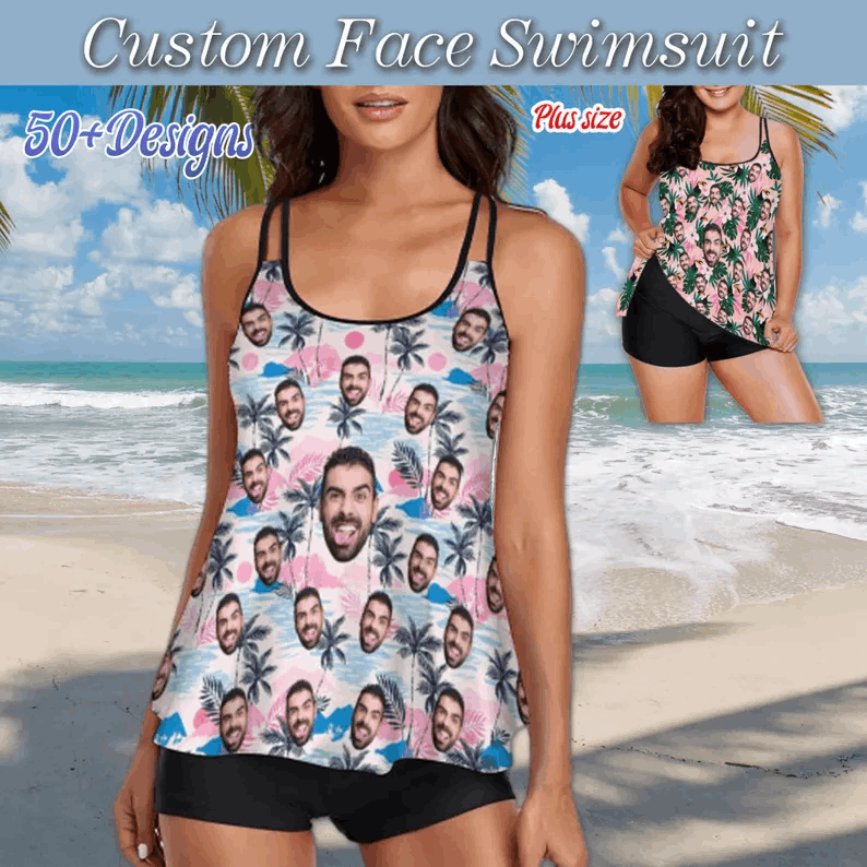 Custom Face Bathing Swimsuit,Custom Photo Swimwear,Custom Plus Size Swimsuit for Women,Summer Holiday Bathing Suit,Women Swimwear,Beach suit