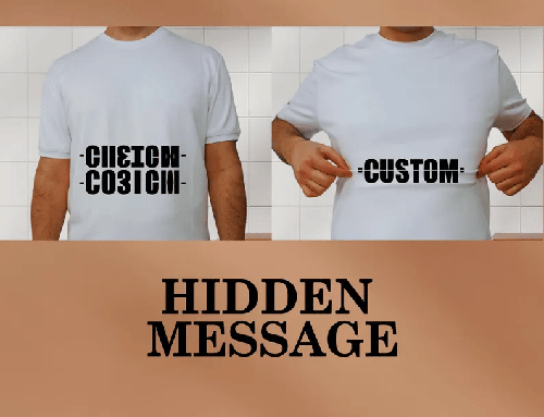 T-shirt Personnalisé à Message Caché – Effet miroir
