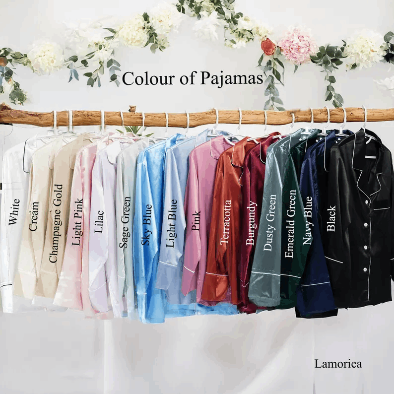 Embroidered Monogram Pajamas, Pajama Set, Women Pajamas, Matching Pajamas, Girl Pajamas, Bridesmaid Proposal, Bridal Embroidery,Gift for Her