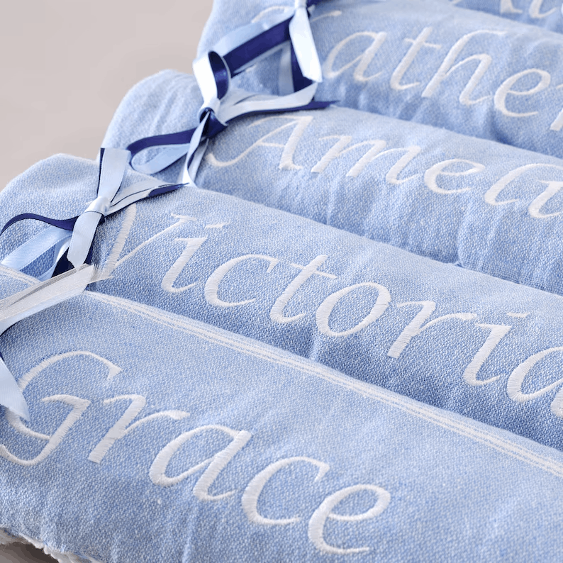 Serviette cachemire personnalisée – Cadeau élégant brodé au prénom