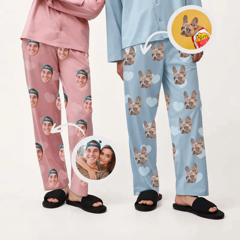 Pantalon Pyjama Personnalisé avec Photo de Votre Animal – Ultra Doux & Fun