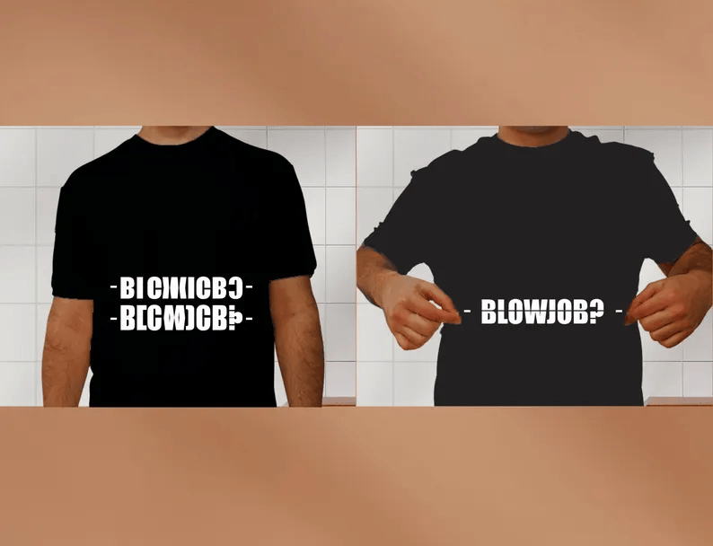 T-shirt Personnalisé à Message Caché – Effet miroir