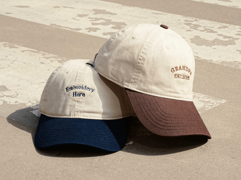 Casquette personnalisée brodée – Choisissez votre texte et couleur