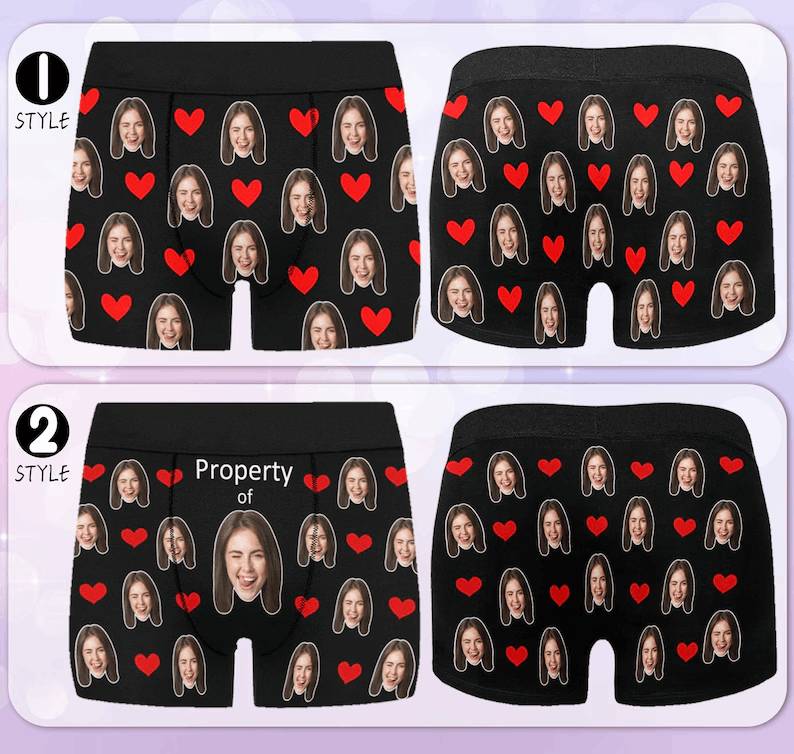 Personalized Underwear for Men, Custom Boxers with Picture, Underwear with Photo, Personalized Socks, Face on Socks, Boyfriend Husband Gift