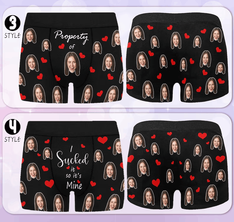 Personalized Underwear for Men, Custom Boxers with Picture, Underwear with Photo, Personalized Socks, Face on Socks, Boyfriend Husband Gift