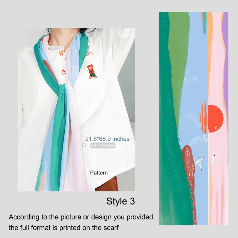 Écharpe fluide multicolore – Élégance & légèreté pour toutes les saisons