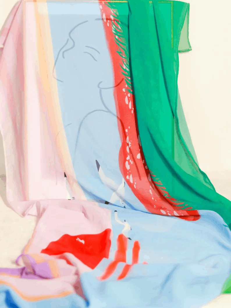 Écharpe fluide multicolore – Élégance & légèreté pour toutes les saisons