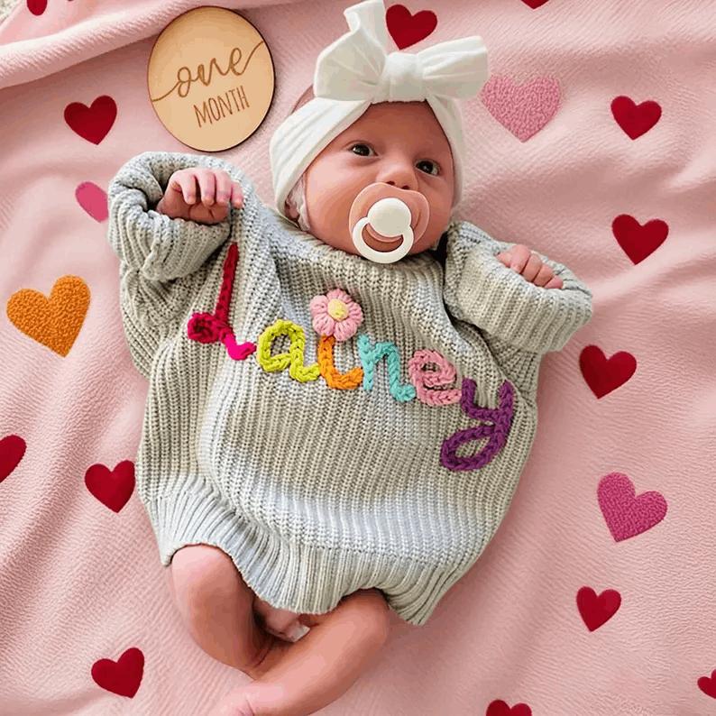 Pull Enfant Tricoté Personnalisé avec Prénom