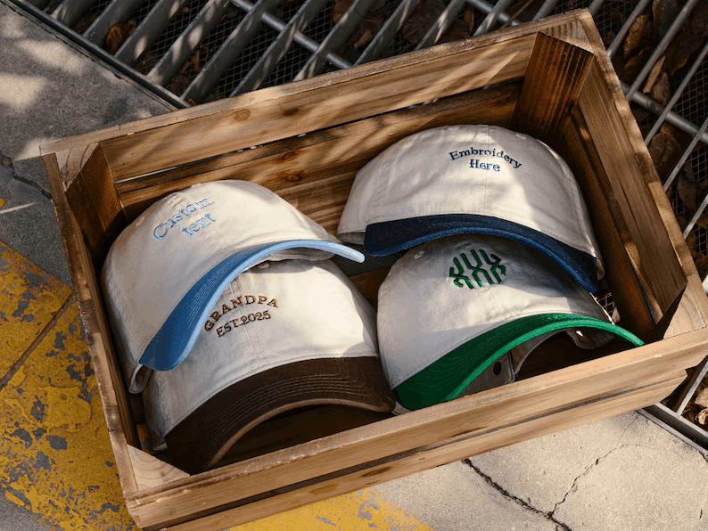 Casquette personnalisée brodée – Choisissez votre texte et couleur