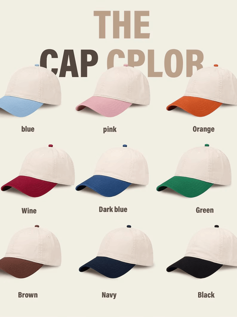 Casquette personnalisée brodée – Choisissez votre texte et couleur