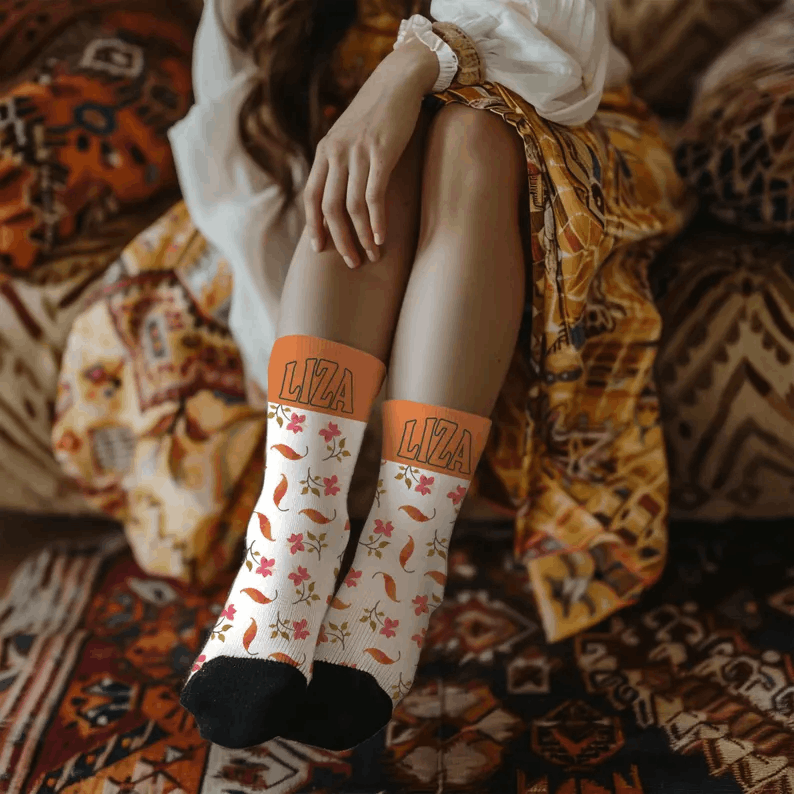 Chaussettes personnalisées prénom – Cadeau original & fun