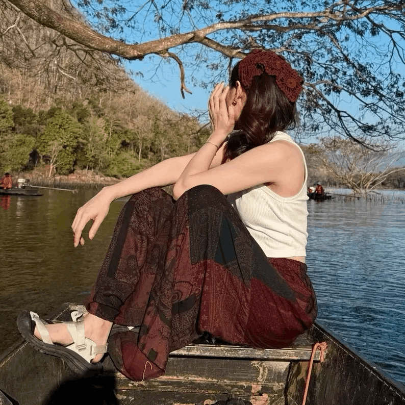 Bohemian Patchwork Pants – Handmade Boho Long Trousers – Colorful Hippie Festival Pants – Unique Unisex Streetwear